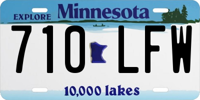 MN license plate 710LFW