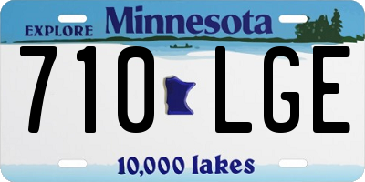 MN license plate 710LGE