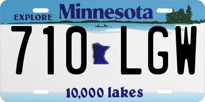 MN license plate 710LGW