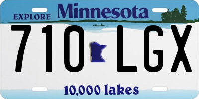 MN license plate 710LGX