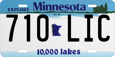 MN license plate 710LIC