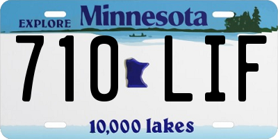 MN license plate 710LIF