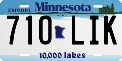 MN license plate 710LIK