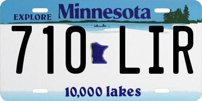 MN license plate 710LIR