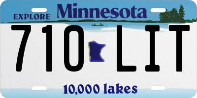 MN license plate 710LIT