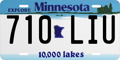 MN license plate 710LIU