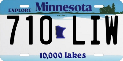 MN license plate 710LIW