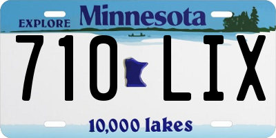 MN license plate 710LIX
