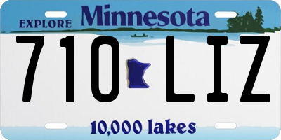 MN license plate 710LIZ