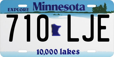 MN license plate 710LJE