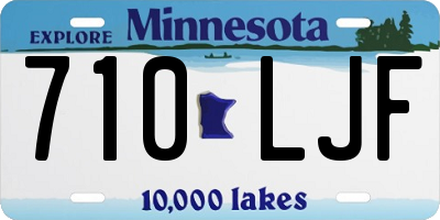MN license plate 710LJF