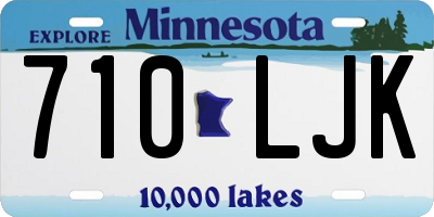 MN license plate 710LJK