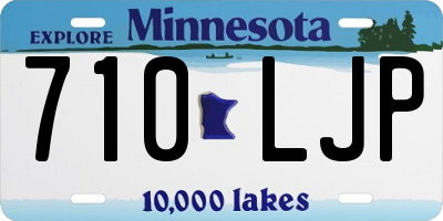 MN license plate 710LJP