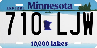 MN license plate 710LJW