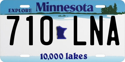 MN license plate 710LNA