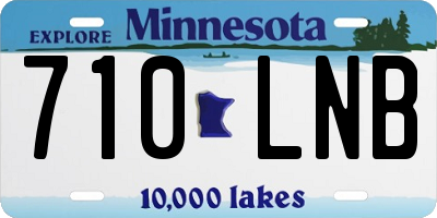 MN license plate 710LNB