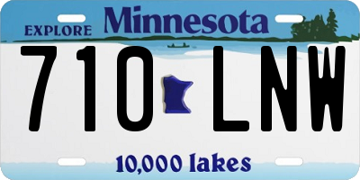 MN license plate 710LNW