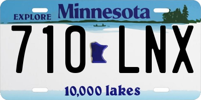 MN license plate 710LNX