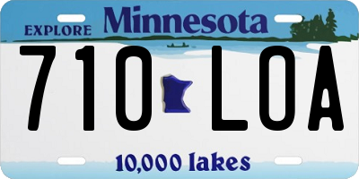 MN license plate 710LOA