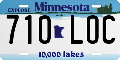 MN license plate 710LOC