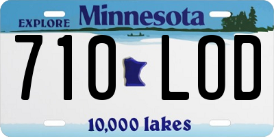 MN license plate 710LOD