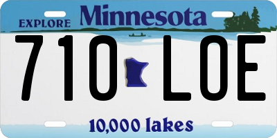 MN license plate 710LOE