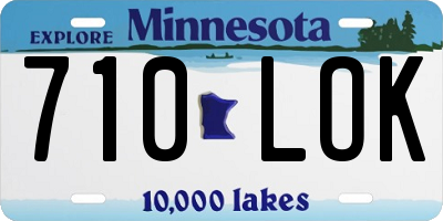 MN license plate 710LOK