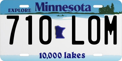 MN license plate 710LOM
