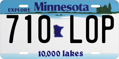 MN license plate 710LOP
