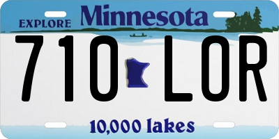 MN license plate 710LOR