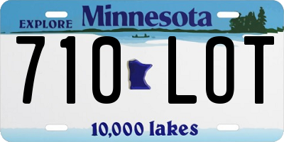 MN license plate 710LOT