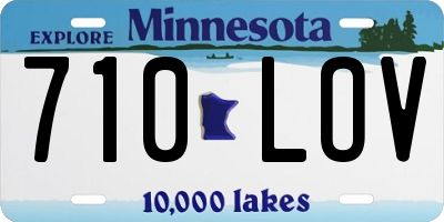 MN license plate 710LOV