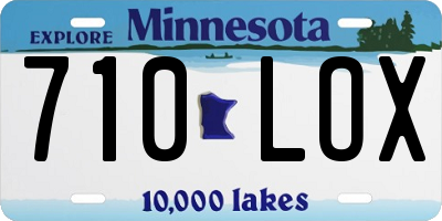 MN license plate 710LOX