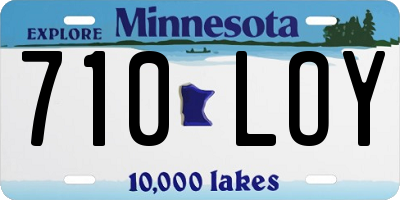 MN license plate 710LOY