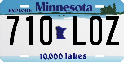 MN license plate 710LOZ