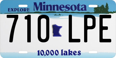 MN license plate 710LPE