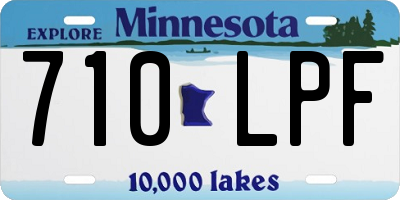MN license plate 710LPF