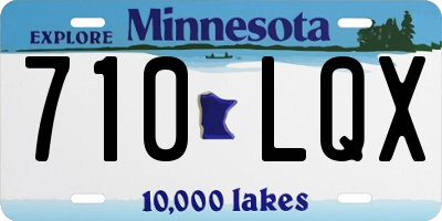MN license plate 710LQX