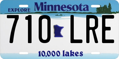 MN license plate 710LRE