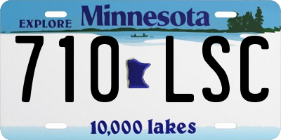 MN license plate 710LSC