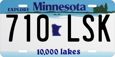 MN license plate 710LSK