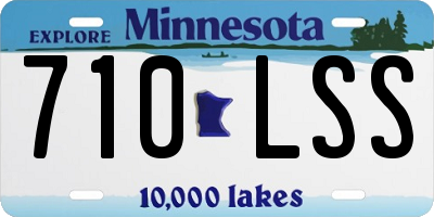 MN license plate 710LSS
