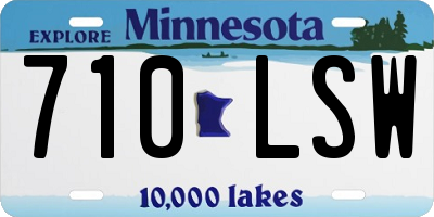 MN license plate 710LSW