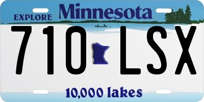 MN license plate 710LSX