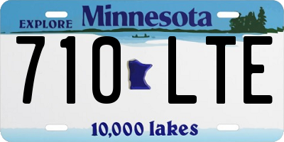 MN license plate 710LTE