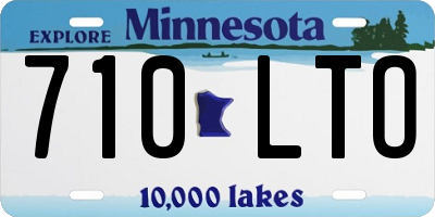 MN license plate 710LTO