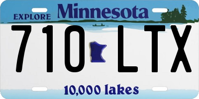 MN license plate 710LTX