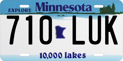 MN license plate 710LUK