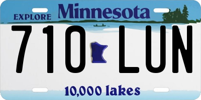 MN license plate 710LUN