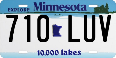 MN license plate 710LUV